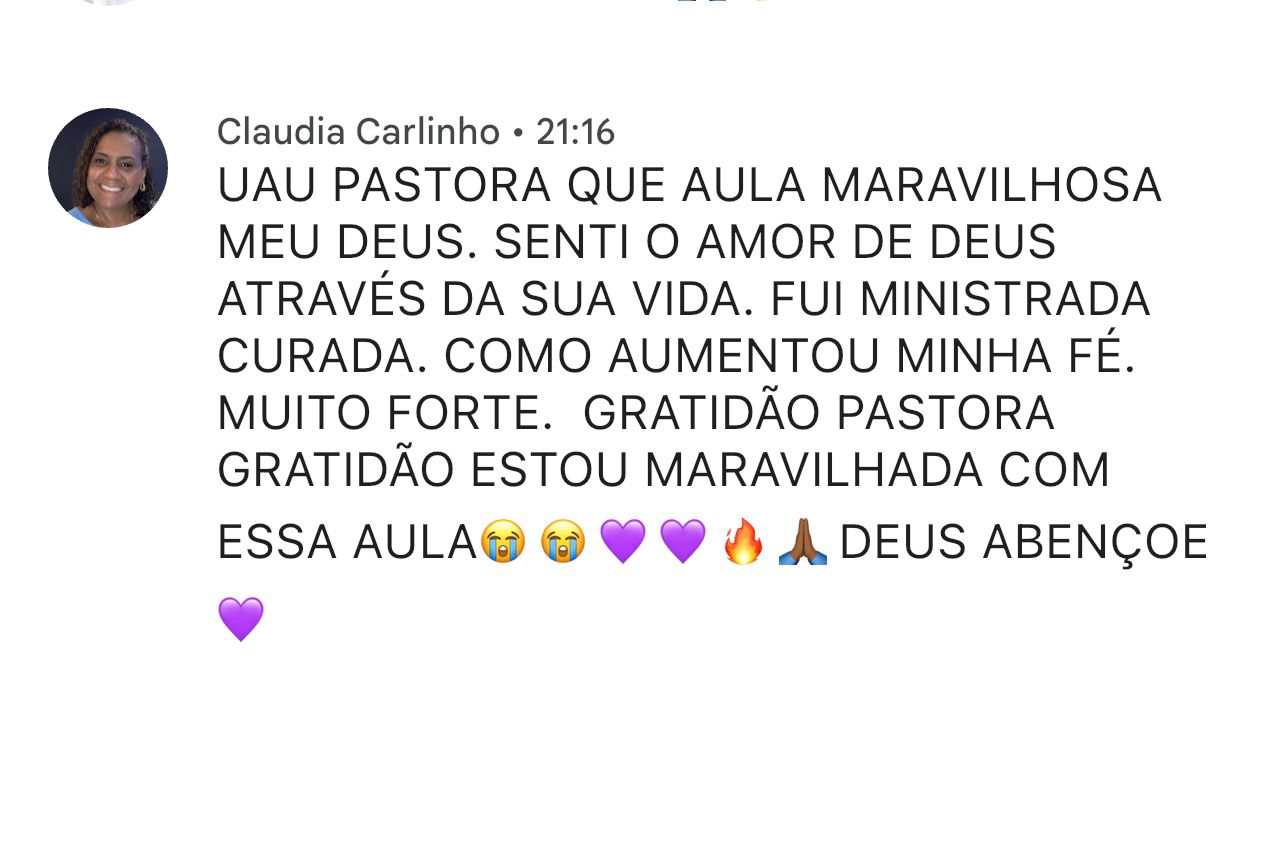 Testemunho de cura e restauração